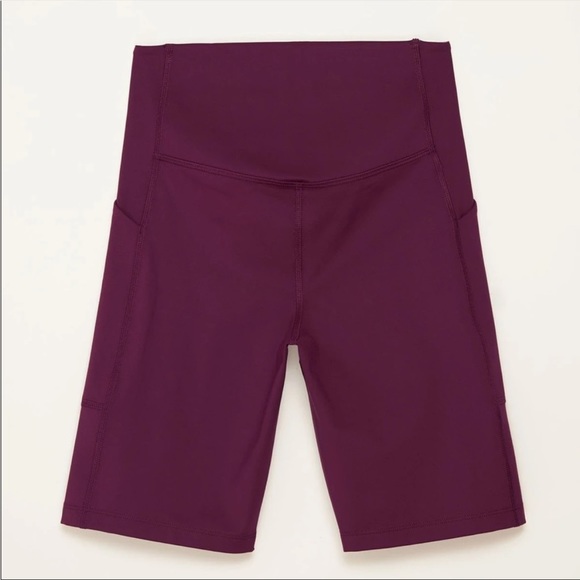 Girlfriend Collective Plum High-Rise Bike Short - Picture 4 of 4